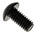 RS PRO Black, Self-Colour Steel Hex Socket Button Screw, ISO 7380, M4 x 8mm