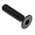 RS PRO M3 x 12mm Hex Socket Countersunk Screw Black, Self-Colour Steel