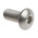RS PRO Plain Stainless Steel Hex Socket Button Screw, ISO 7380, M5 x 12mm