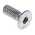 RS PRO Plain Stainless Steel Hex Socket Countersunk Screw, DIN 7991, M6 x 16mm