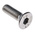 RS PRO Plain Stainless Steel Hex Socket Countersunk Screw, DIN 7991, M6 x 20mm