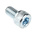 RS PRO Bright Zinc Plated Steel Hex Socket Cap Screw, DIN 912, M6 x 10mm