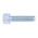 RS PRO Bright Zinc Plated Steel Hex Socket Cap Screw, DIN 912, M8 x 30mm