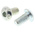 RS PRO Bright Zinc Plated Steel Hex Socket Button Screw, ISO 7380, M5 x 10mm