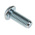 RS PRO Bright Zinc Plated Steel Hex Socket Button Screw, ISO 7380, M8 x 20mm