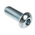 RS PRO Bright Zinc Plated Steel Hex Socket Button Screw, ISO 7380, M8 x 20mm