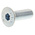 RS PRO Bright Zinc Plated Steel Hex Socket Countersunk Screw, DIN 7991, M8 x 25mm