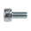 RS PRO Bright Zinc Plated Steel Hex Socket Cap Screw, DIN 912, M4 x 8mm