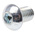 RS PRO Bright Zinc Plated Steel Hex Socket Button Screw, ISO 7380, M10 x 16mm
