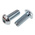 RS PRO Bright Zinc Plated Steel Hex Socket Button Screw, ISO 7380, M10 x 25mm