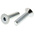 RS PRO Bright Zinc Plated Steel Hex Socket Countersunk Screw, DIN 7991, M10 x 40mm