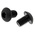RS PRO Black, Self-Colour Steel Hex Socket Button Screw, ISO 7380, M4 x 6mm