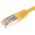 Decelect Forgos Yellow PVC Cat5 Cable FTP, 500mm Male RJ45/Male RJ45