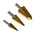 RS PRO 3-Piece Step Drill Bit Set for Metal, 30in Max, 3mm Min, HSS Bits