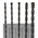 DeWALT 5-Piece Twist Drill Bit Set for Masonry, Multi-Material, 8mm Max, 4mm Min, Carbide Bits
