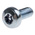 Bright Zinc Plated Pan Steel Tamper Proof Security Screw, M5 x 12mm