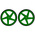 Pair Of 5 Spoke Wheels