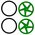 Pair Of 5 Spoke Wheels