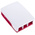 Raspberry Pi Plastic Case for use with Raspberry Pi 4B in Red, White