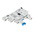 Finder 93 5 Pin 12V ac/dc DIN Rail Relay Socket, for use with 34.51 Series Relay