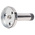 RS PRO Silver Stainless Steel Base-Board Door Stop, 80mm Long