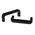 RS PRO Black Plastic Handle 50 mm Height, 25mm Width, 134mm Length