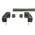 Elesa Black Aluminium Handle 78 mm Height, 38mm Width, 724mm Length