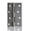 RS PRO Steel Butt Hinge, Screw Fixing, 100mm x 71mm x 1.75mm