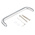 RS PRO Silver Stainless Steel Handle, 225mm Length