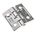 Elesa Stainless Steel Butt Hinge, Screw Fixing, 50mm x 50mm x 6mm