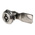 RS PRO Silver Stainless Steel Cabinet Lock, 20mm Panel-to-Tongue, Key Unlock