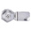 RS PRO Silver Stainless Steel Cabinet Lock, 26mm Panel-to-Tongue, Key Unlock
