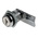 RS PRO Chrome Die Cast Cabinet Lock, 20mm Panel-to-Tongue, 19.5 x 16.5mm Cutout, Key Unlock
