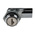 RS PRO Chrome Die Cast Cabinet Lock, 20mm Panel-to-Tongue, 19.5 x 16.5mm Cutout, Key Unlock