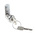 Euro-Locks a Lowe & Fletcher group Company Camlock, 20mm Panel-to-Tongue, 19.1 x 16.6mm Cutout, Key Unlock