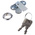 Euro-Locks a Lowe & Fletcher group Company Tambour Lock, 4mm Panel-to-Tongue, 17mm Cutout, Key Unlock