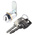 Euro-Locks a Lowe & Fletcher group Company Camlock, 20mm Panel-to-Tongue, 19.1 x 16.1mm Cutout, Key Unlock