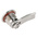 RS PRO Stainless Steel Slotted Head Lock, 18mm Panel-to-Tongue, 20.2 x 22.2mm Cutout, Slotted Head Unlock