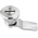 RS PRO Stainless Steel Slotted Head Lock, 18mm Panel-to-Tongue, 20.2 x 22.2mm Cutout, Slotted Head Unlock