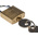 RS PRO Key Weatherproof Brass Padlock, 5mm Shackle, 30mm Body