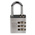 RS PRO Combination Weatherproof Aluminium Combination Padlock, 5mm Shackle, 30mm Body