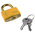 ABUS Key Weatherproof Brass Safety Padlock, 6mm Shackle, 40mm Body