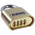 ABUS Key Weatherproof Brass, Stainless Steel Weatherproof Padlock, 8mm Shackle, 53mm Body