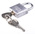 ABUS 64TI Key Weatherproof Titanium Weatherproof Padlock, 5mm Shackle, 30mm Body