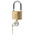 RS PRO Key Weatherproof Brass Padlock, 6mm Shackle, 40mm Body
