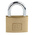 RS PRO Key Weatherproof Brass Padlock, 7mm Shackle, 50mm Body