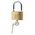 RS PRO Key Weatherproof Brass Padlock, 7mm Shackle, 50mm Body