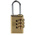 RS PRO Combination Weatherproof Brass Combination Padlock, 3mm Shackle, 20mm Body