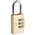 RS PRO Combination Weatherproof Brass Combination Padlock, 5mm Shackle, 30mm Body