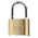 RS PRO Combination Weatherproof Brass Combination Padlock, 7mm Shackle, 53mm Body